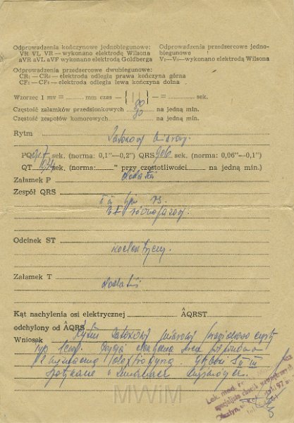 KKE 5471-2.jpg - Dok. Elektrodiagram wystawiony przez Poradnię Chorób Serca PKP w Olsztynie dla Jana Małyszko, Olsztyn, 9 IX 1968 r.
